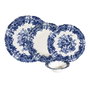 Hermia Emerala Blue Fulya Juego de Cena de 24 Piezas Blanco y Azul